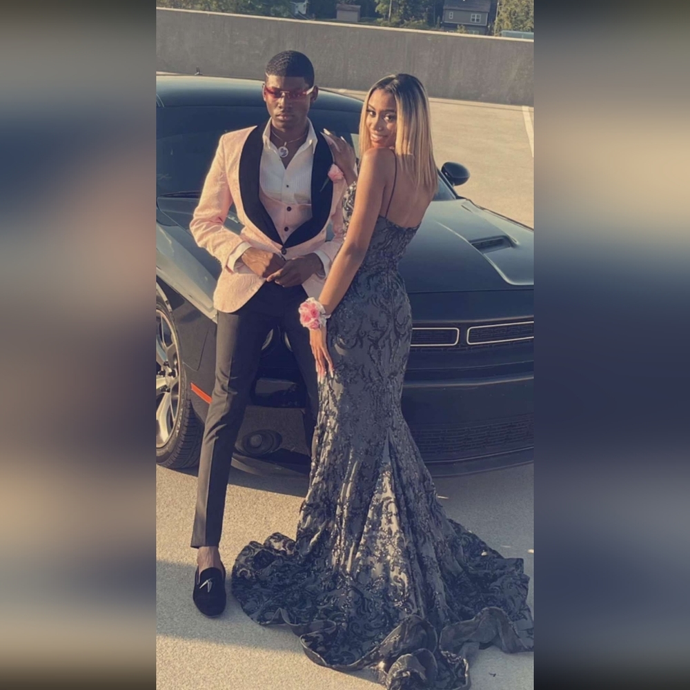 Black sparkle prom dress